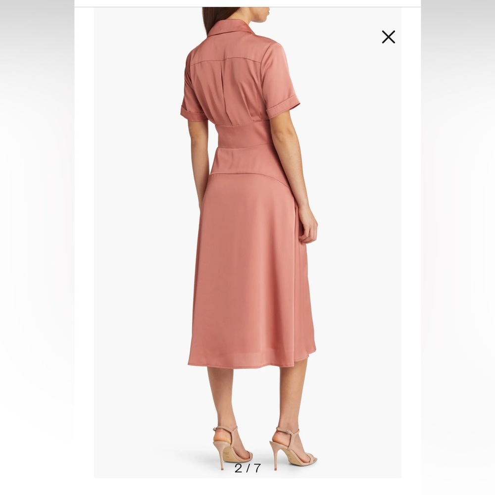 Tahari Coral Wrap-Front Midi Dress - Picture 3 of 11